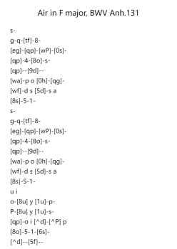 Air in F Major, BWV Anh. 131