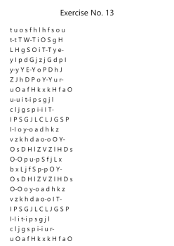 Exercise No. 13