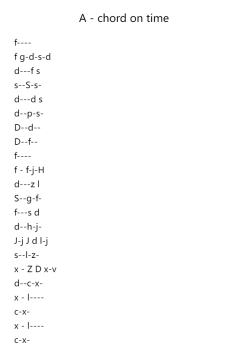 A - chord on time