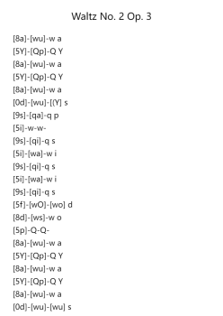 Waltz No. 2 Op. 3
