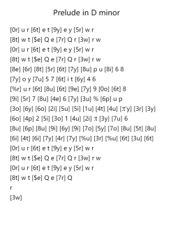 Prelude in D Minor