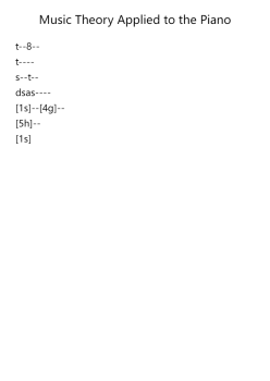 Music Theory Applied to the Piano