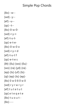 Simple Pop Chords