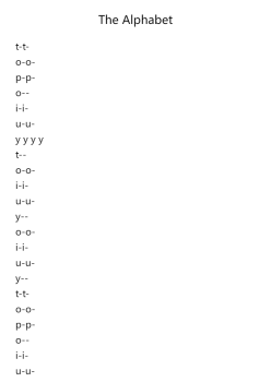 The Alphabet