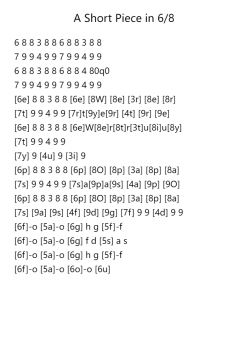 A Short Piece in 6/8