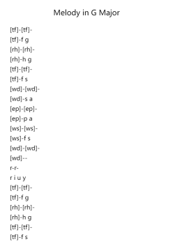 Melody in G Major