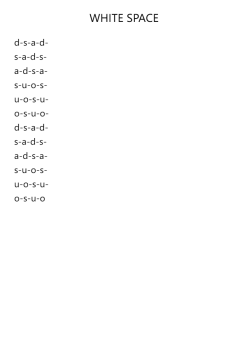 WHITE SPACE