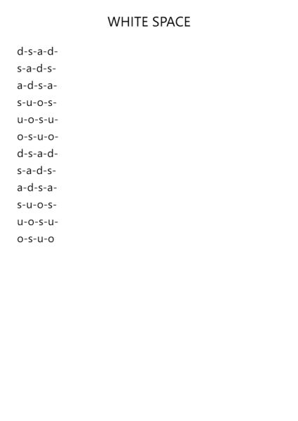 WHITE SPACE