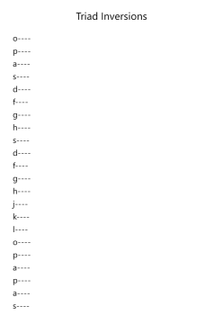 Triad Inversions