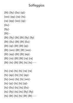 Solfeggios AP Music Theory Version 1