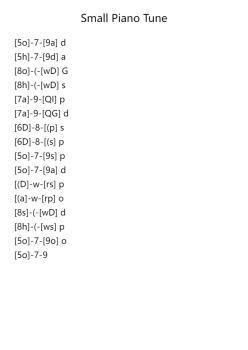 Small Piano Tune in G Mixolydian flat 6 sharp 7