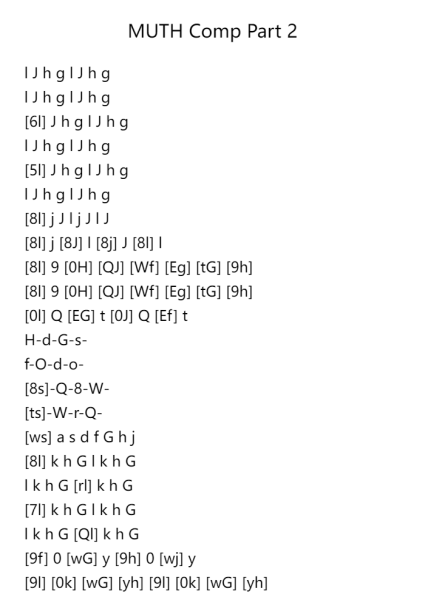 MUTH Comp Part 2