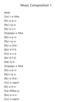 Music Composition 1