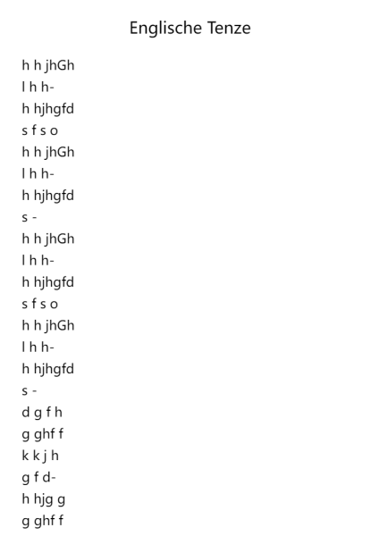 Englische Tenze