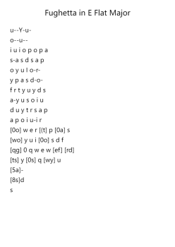 Fughetta in E Flat Major