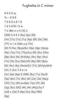 Fughetta in C minor