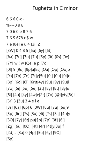 Fughetta in C minor
