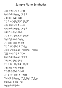 Sample Piano Synthetics