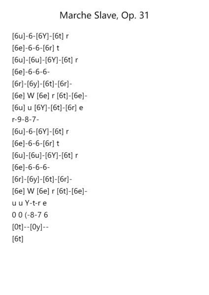 Marche Slave, Op. 31