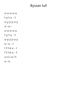 Byssan lull