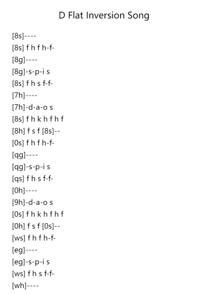 D Flat Inversion Song - v1