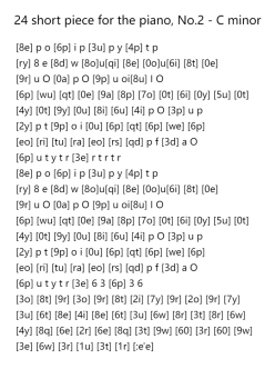 24 Short Pieces for the Piano, No. 2 in C Minor, ZHV. 2