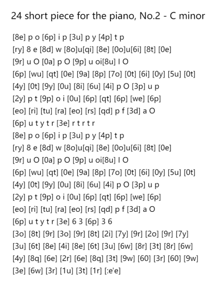 24 Short Pieces for the Piano, No. 2 in C Minor, ZHV. 2