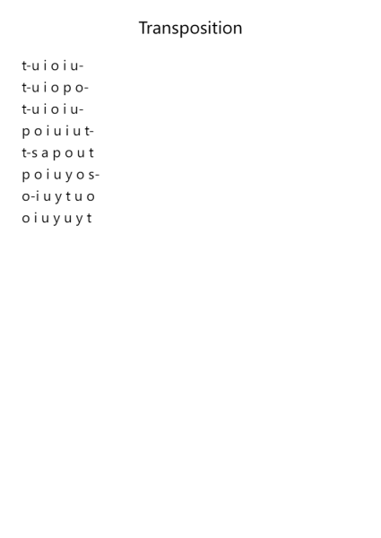 Transposition