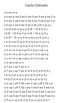 Canto Ostinato