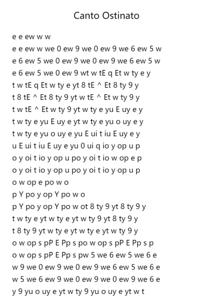 Canto Ostinato