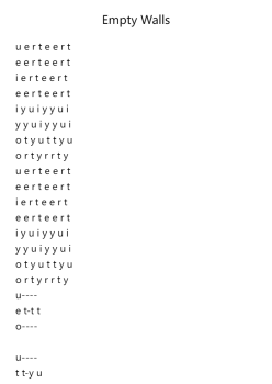 Empty Walls