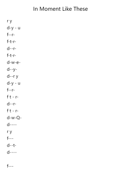 In Moment Like These in G Major