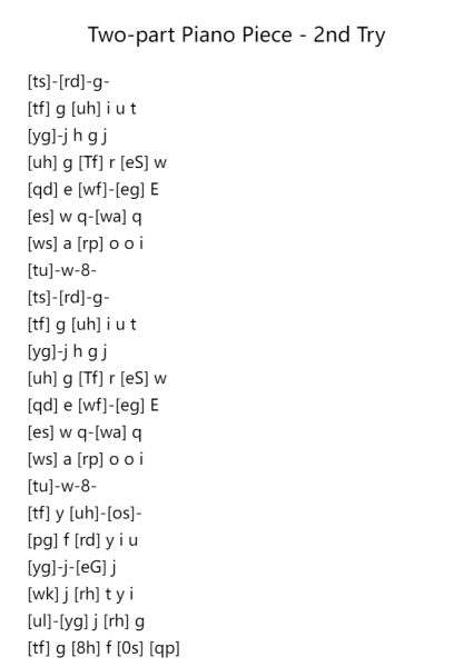 Two-part Piano Piece - 2nd Try