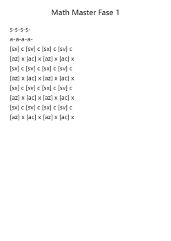 Math Master Fase 1