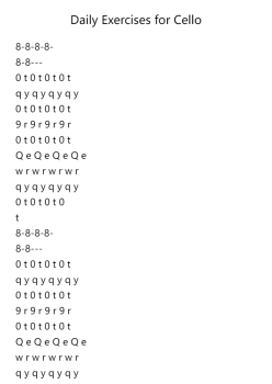 Daily Exercises for Cello, No. 19: Wrist