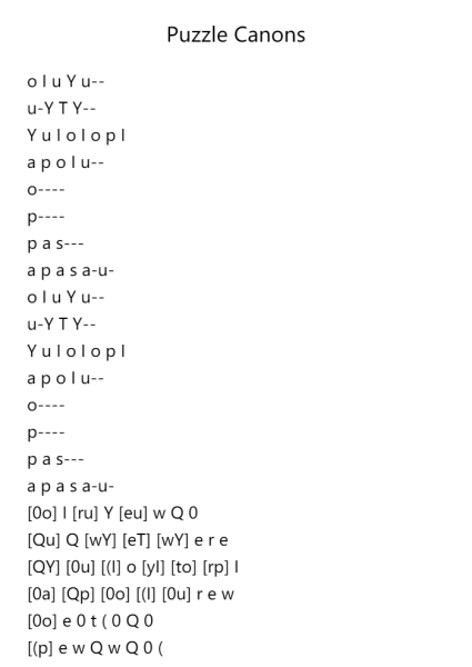 25 Puzzle Canons