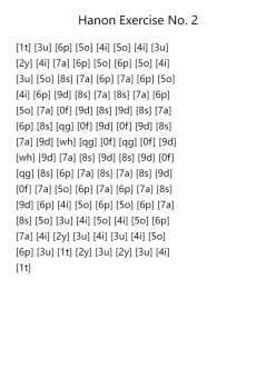 Hanon Exercise No. 2 (simplified)