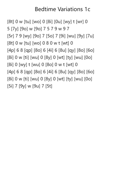 Bedtime Variations 1c