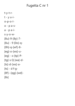 Fugetta in C Major, No. 1