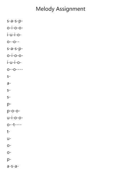 Melody Assignment