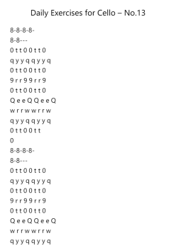 Daily Exercises for Cello, No. 34, Wrist No. 13