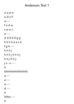 Anderson Test 1