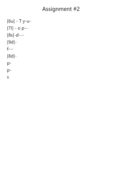 Assignment #2