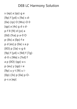 DEB LC Harmony Solution