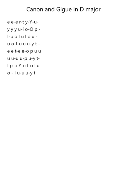 Canon and Gigue in D major, P.37