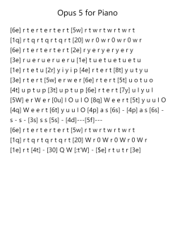 Opus 5 for Piano