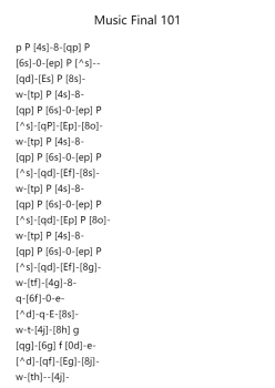 Music Final 101