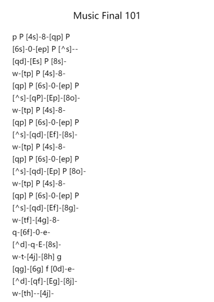 Music Final 101