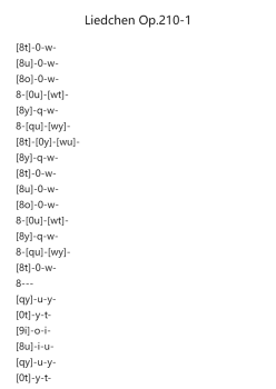 Liedchen Op.210-1