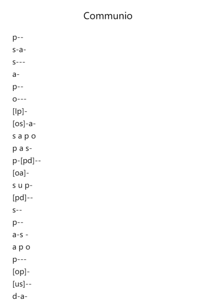 R. 7 "Communio" for Tenor I